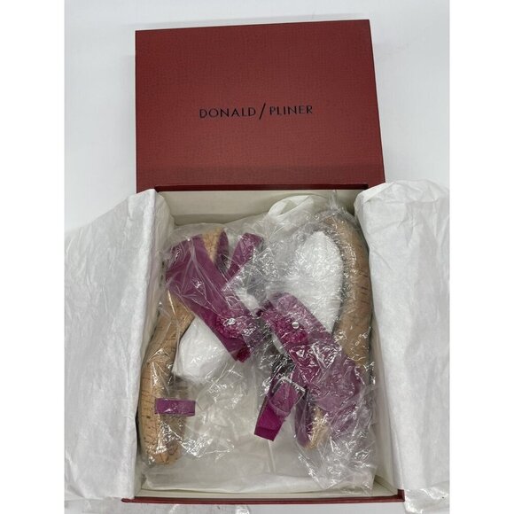 Donald Pilner Gilly Wedge Comfort Cork Sz 9 B Beach Travel Suede Casual Sandals - Picture 3 of 6